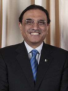 A portrait of Asif Ali Zardari