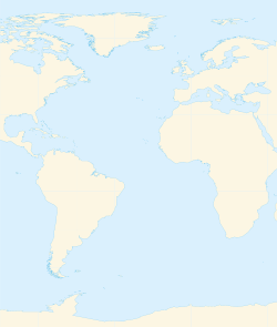 Map of the Atlantic Ocean