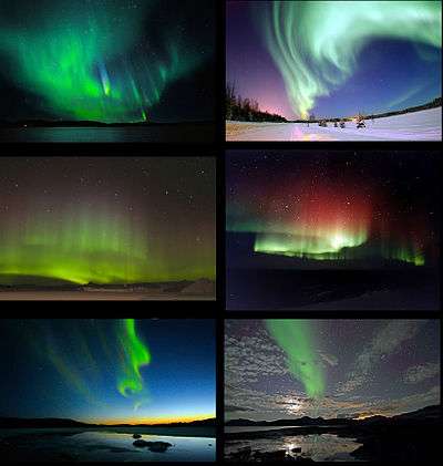 Pictures of the aurora australis