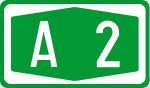 Croatian A2 motorway shield