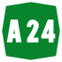 A24 Motorway shield}}