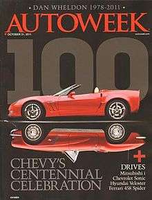 Autoweek Magazine Cover - Chevy's Centennial Celebration