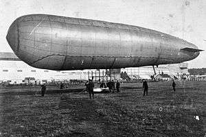 His Majesty's Naval Airship No. 2 on the ground