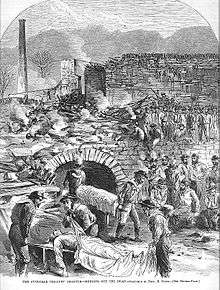 A scene from after the Avondale Mine disaster