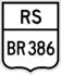 BR-386 shield}}