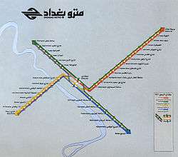 Baghdad Metro system map
