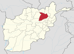 The location of the province of Baghlan as shown within the map of Afghanistan