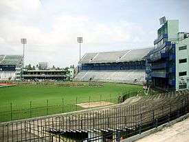 A view of the playing area of the Barabati stadium in Cuttack, India