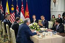 Barack Obama attends the Trans-Pacific Partnership (TPP) meeting at ASEAN Summit 2012