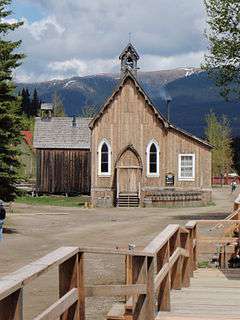 Exterior view of church in Barkerville