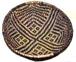 A color picture of a weaved basket
