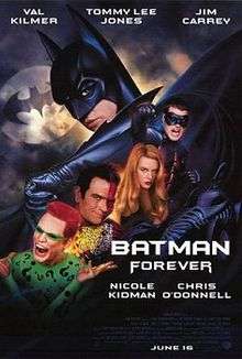Theatrical release poster featuring Batman and various characters from the film.
