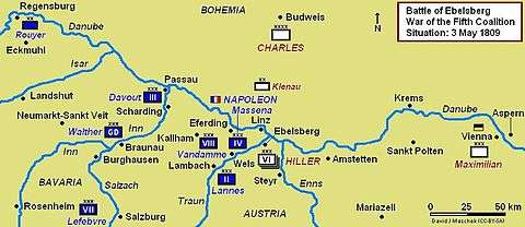 Marulaz led the IV Corps advance guard in the pursuit from Landshut to Vienna.