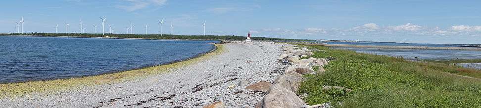 The Pubnico Wind Farm taken from Beach Point, Lower East Pubnico, Nova Scotia