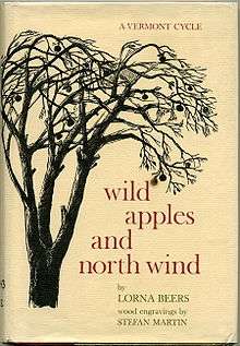Photo of cover of Lorna Beers' memoir Wild Apples and North Wind.