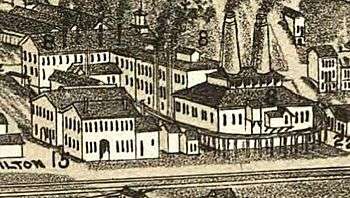 drawing of old factory