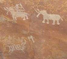 Rock painting at one of the Bhimbetka rock shelters
