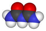 Space-filling model of the biuret molecule