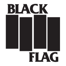 Black Flag logo consisting of four vertical black bars