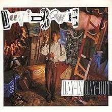 The cover of the 7" single release of Day-In Day-Out.
