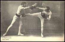XIXth century picture of boxe française