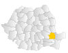 Map of Romania highlighting Brăila County