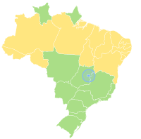 Map of Brazil displaying its first-level administrative divisions (Federative units) according to the category of their Human Development Index.