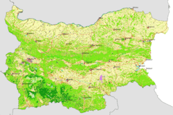 a map of land use and land cover of Bulgaria