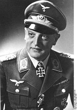 A photo of Oskar Bauer, commander of the II. Division of Flak Regiment 4