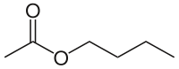 Skeletal formula of butyl acetate