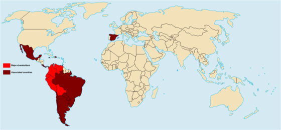 Map indicating CAF members.
