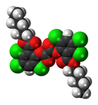 Space-filling model of the CPPO molecule