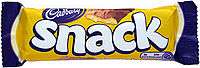 Candy bar in yellow-and-black wrapper