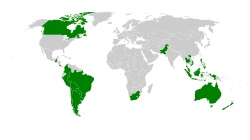 Cairns Group countries in dark green