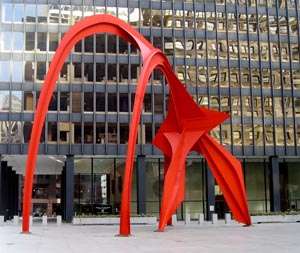 Calder's Flamingo in Chicago's Federal Plaza.