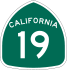 State Route 19 marker