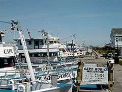 Charter fishing boats at Captree State Park