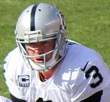A picture of Carson Palmer playing for the Raiders.