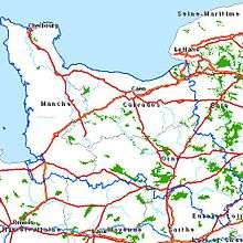 Map of Northern France circa 1944