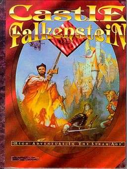 The cover of Castle Falkenstein, Pondsmith's most critically acclaimed game.