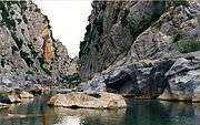 Verdouble creek beneath Arago-cave