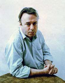 Hitchens photographed from profile