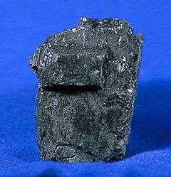 A chunk of black coal.