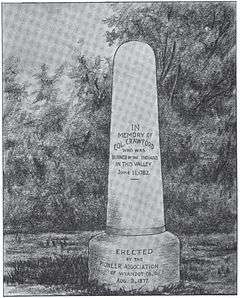 Col. Crawford Burn Site Monument