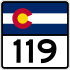 State Highway 119 marker