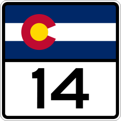 State Highway 14 marker
