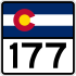 State Highway 177 marker