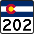 State Highway 202 marker