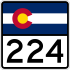 State Highway 224 marker