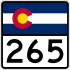 State Highway 265 marker